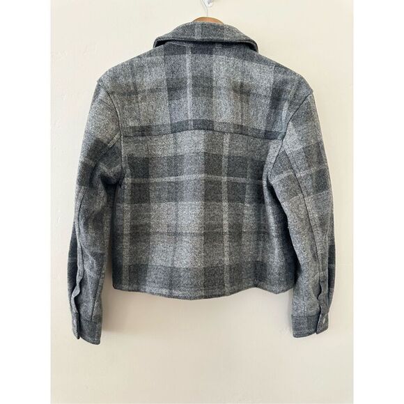 Old Navy Gray Plaid Zip Up Cropped Jackets Size XS New - Picture 6 of 6